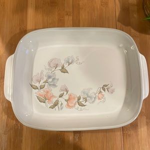 🍽️ Vintage Denby Fine Stoneware Baking Dish - Sweet Pea Floral Pattern
